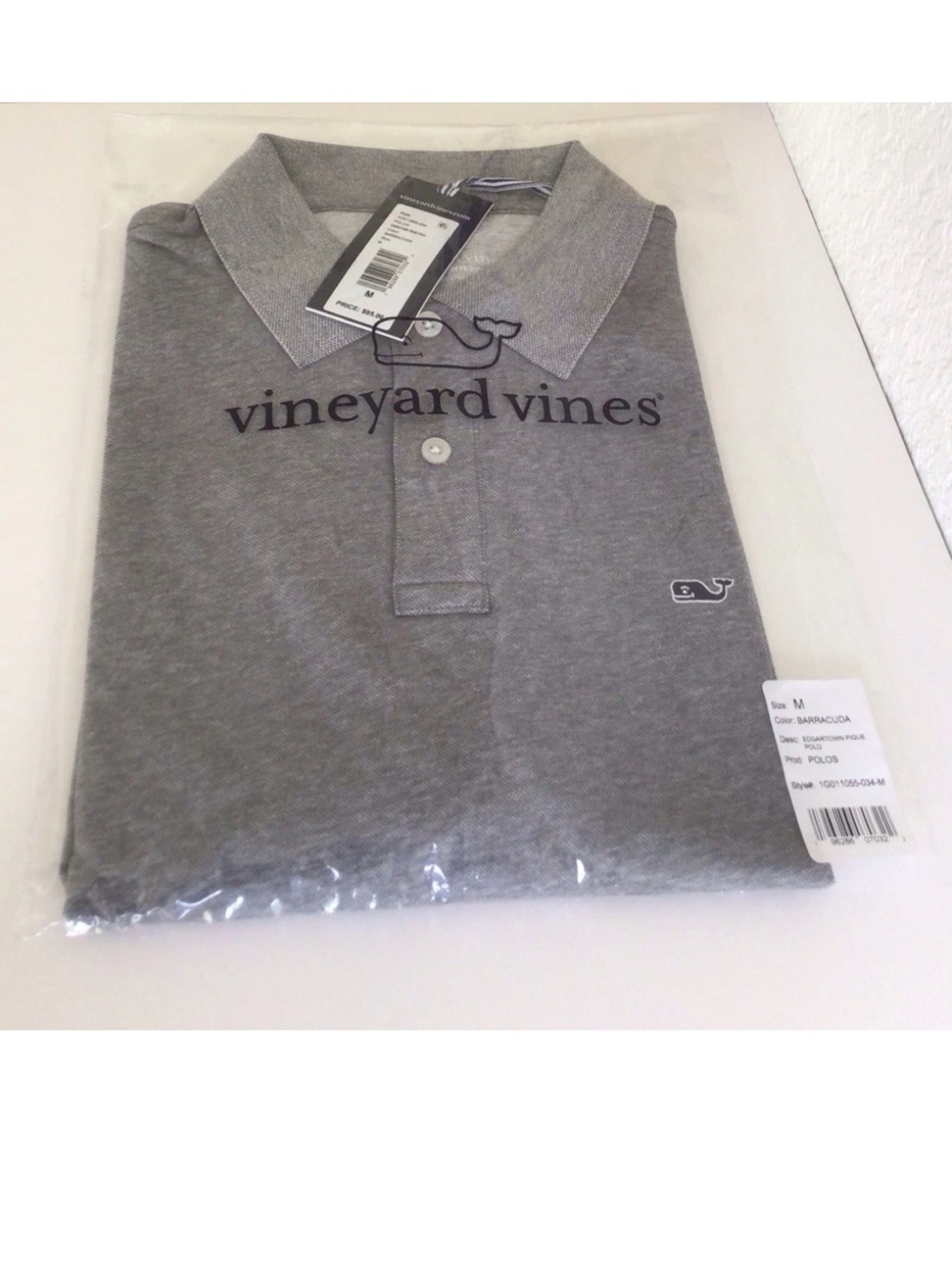 Vineyard Vines Edgartown Pique Polo-Barracuda NWT In Package